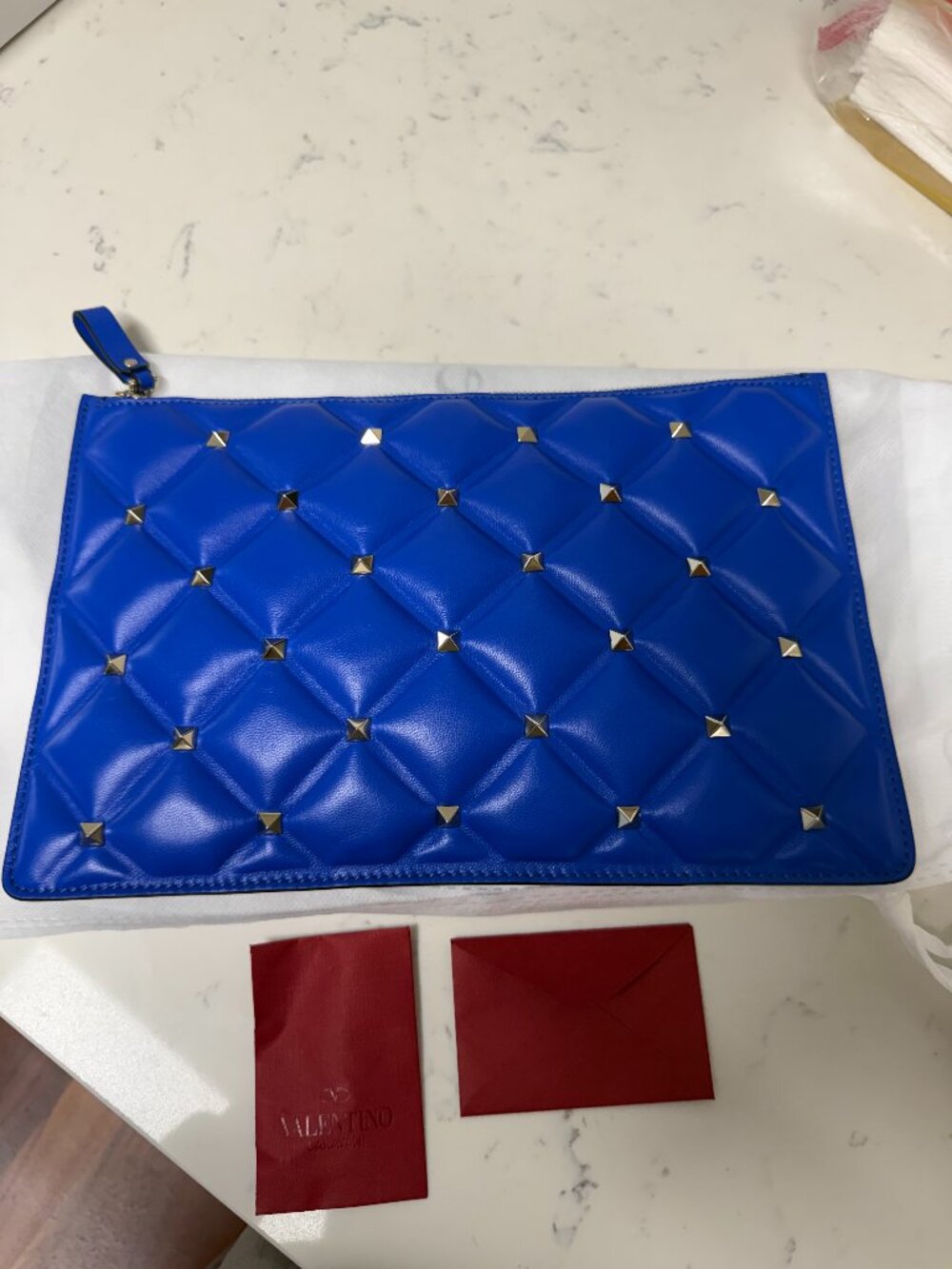 Valentino Garavani Candystud Flat Zip Clutch